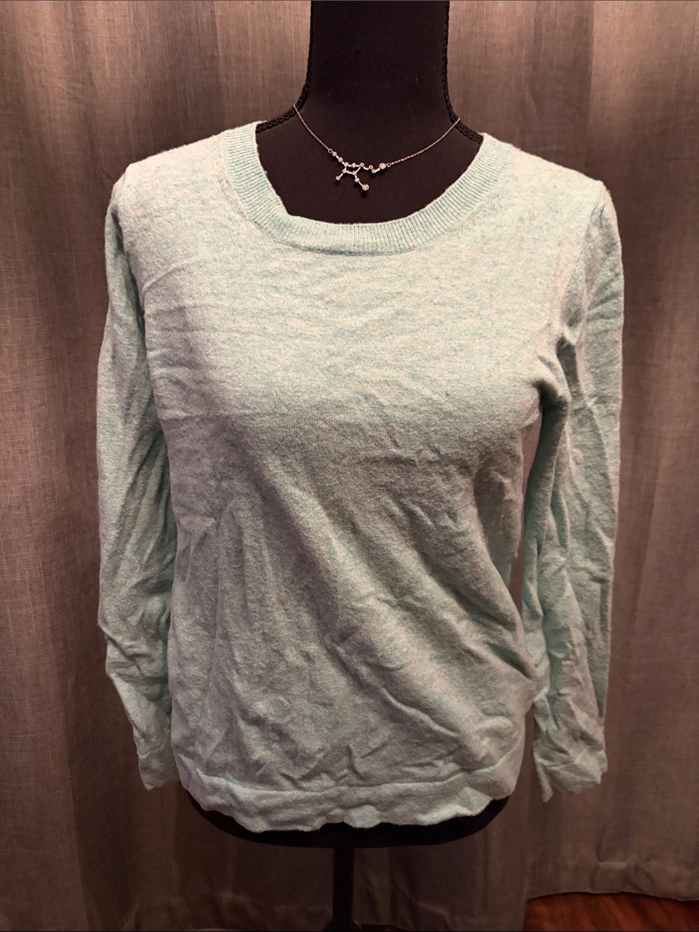 J. Crew Light Aqua Crewneck Long Sleeve Pullover